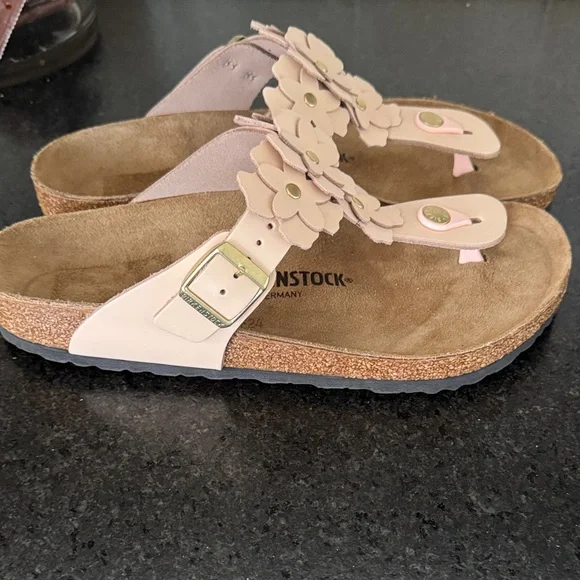 Birkenstock Women's Gizeh Sandals - Pink Floral NEW - Picture 6 of 6